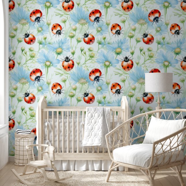Papel Pintado Cute Ladybugs (Niños)