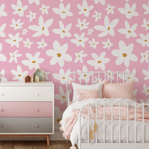 Papel Pintado Cute Little White Flower Floral