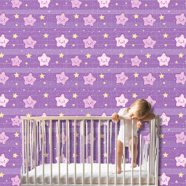 Papel Pintado Cute morado blanco kawaii estrena cuarto infantil