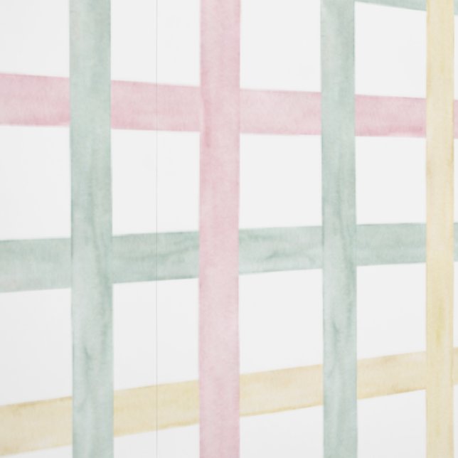 Papel Pintado Cute Pastel Watercolor Gingham, sala de guarderías (Costura)