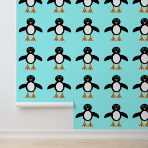 Papel Pintado Cute Penguin Patterned