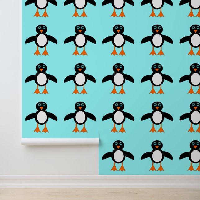 Papel Pintado Cute Penguin Patterned (Solicitud)