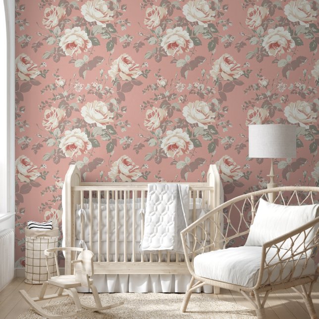 Papel Pintado Cute Shabby Chic Floral Wallpaper (Niños)