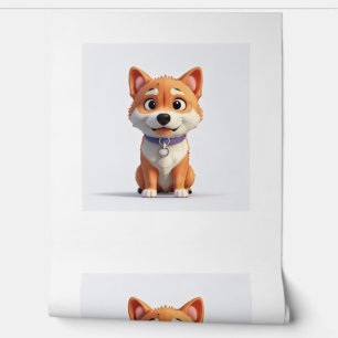 Papel Pintado Cute Shiba Inu