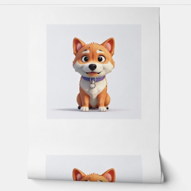 Papel Pintado Cute Shiba Inu (Desenrollar)