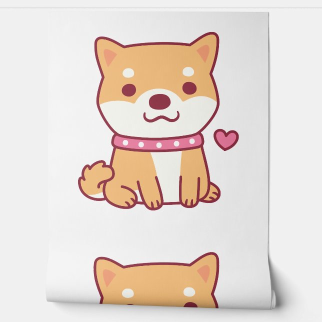 Papel Pintado Cute Shiba Inu Dog (Desenrollar)
