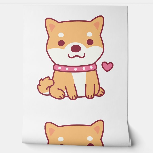 Papel Pintado Cute Shiba Inu Dog (Desenrollar)