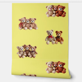 Papel Pintado Cute Teddy Bear