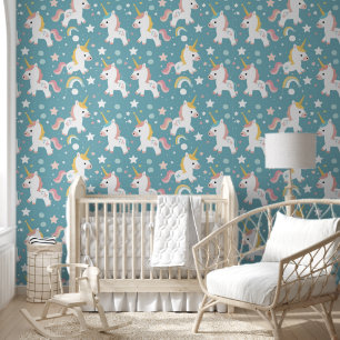Papel Pintado Cute unicornio