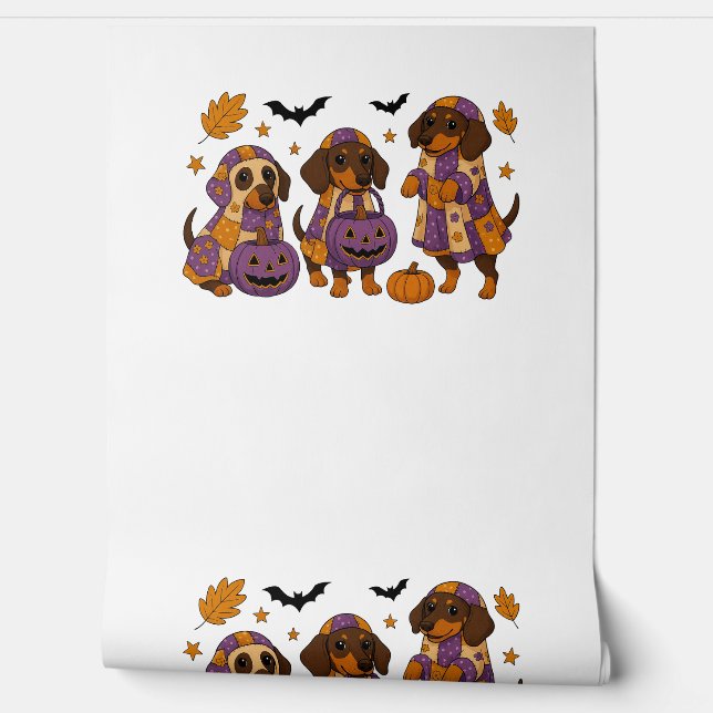 Papel Pintado Dachshund Dog Halloween (Desenrollar)