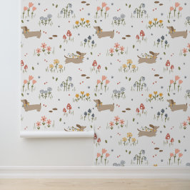 Papel Pintado Dachshund Dog Lover Nursery Niños Dormitorio Cuida