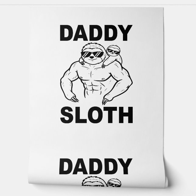 Papel Pintado Daddy Sloth (Desenrollar)