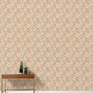 PAPEL PINTADO DAISIES BOHO FLOWERS SEAMLESS