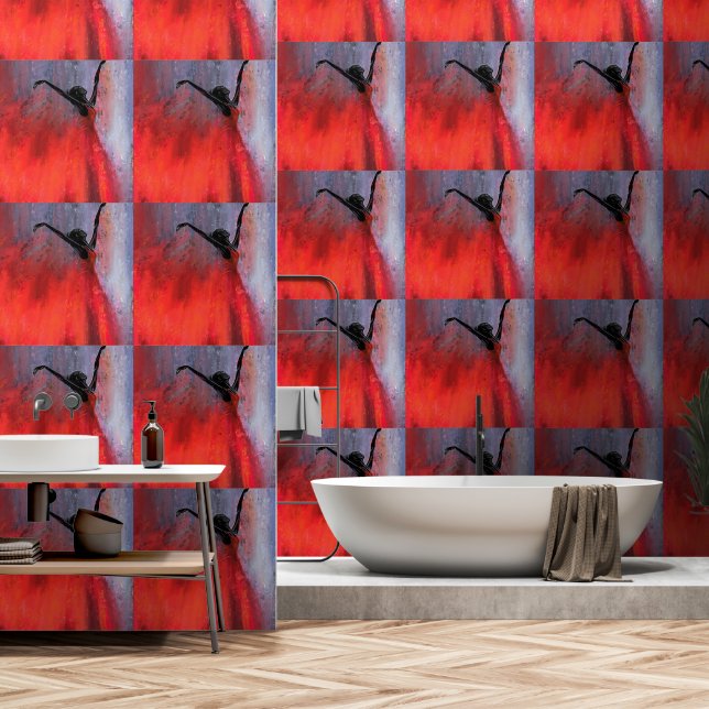 Papel Pintado Dama bailarina en rojo (Baño)