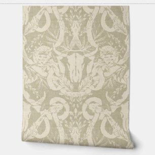 Papel Pintado Damasco Botánico del Desierto - Masculina - Lino S