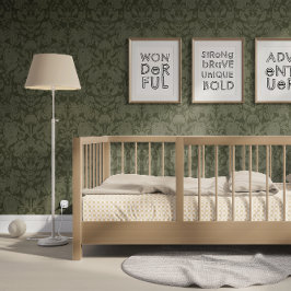 Papel Pintado Damasco de impresión de bloques de bosques verdes 