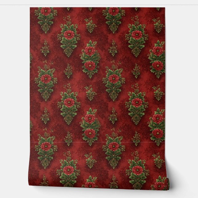 Papel Pintado Damask festivo (Desenrollar)