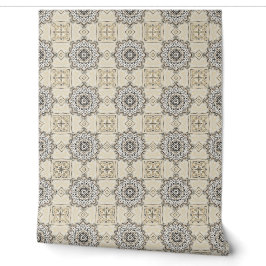 Papel Pintado | Damask geométrico neutral elegante