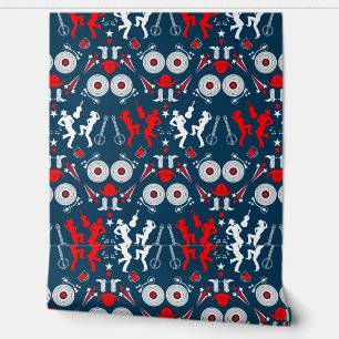 Papel Pintado Danza de la línea musical del país americano