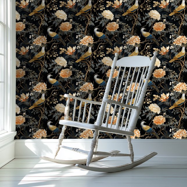 Papel Pintado Dark Academia Chinoiserie Estilo Fondo de escritor (Subido por el creador)