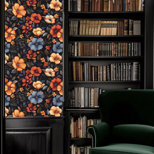 Papel Pintado Dark Academia Colorful Floral