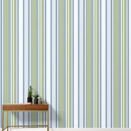 Papel Pintado Dark Pastel Blue and Spring Rain Stripes