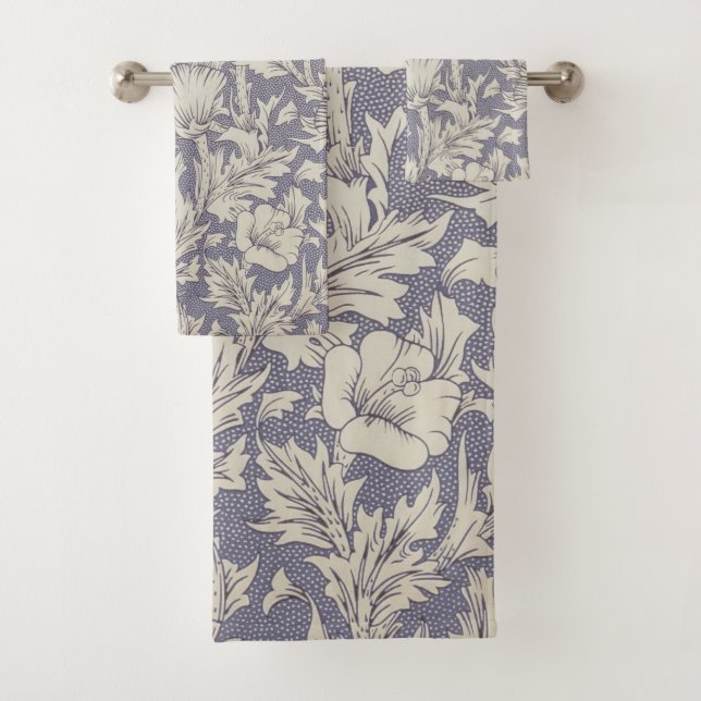 Papel pintado de amapola de cuerno de William Morr (In situ)