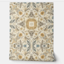 Papel pintado de baldosas florales vintage - Botán