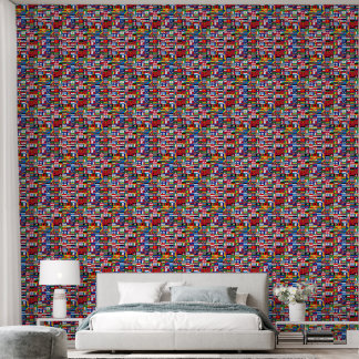 Papel pintado de banderas, decoración de pared de
