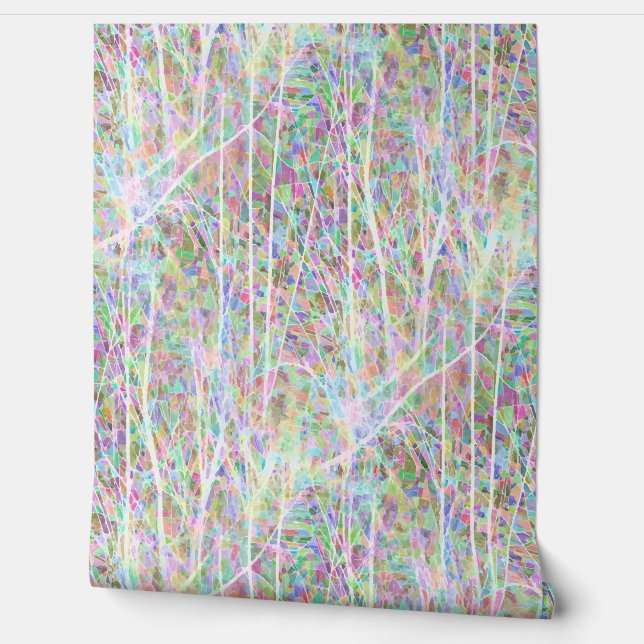 Papel pintado de bosque pálido (Desenrollar)