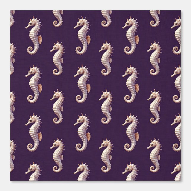 Papel pintado de caballito de mar costero de lujo  (Anverso)