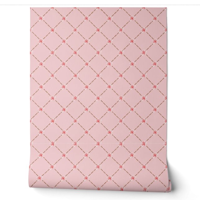 Papel pintado de campos de flores rojas claras (Desenrollar)