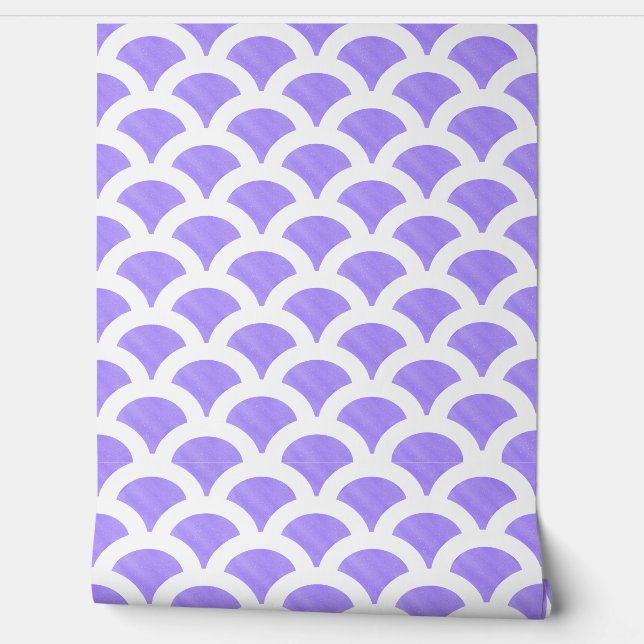 Papel pintado de concha azul y blanco (Desenrollar)