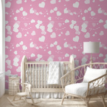 Papel pintado de corazones de amor blancos bonitos