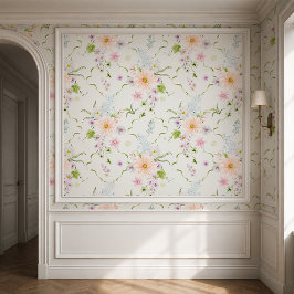 Papel pintado de cottage botánico vintage