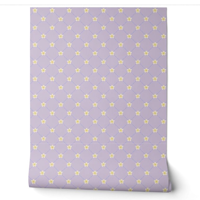 Papel pintado de cuadrícula de campos de flores de (Desenrollar)