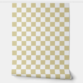 Papel pintado de cuadros beige neutro | Guardería 
