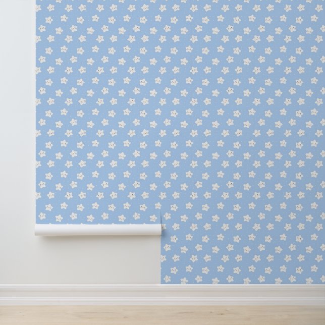 Papel pintado de estrellas blancas sobre azul para (Solicitud)