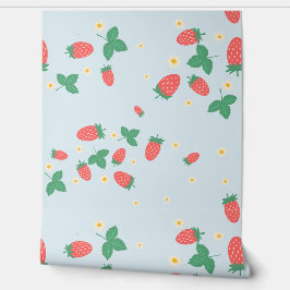 Papel pintado de flor de fresa en miniatura