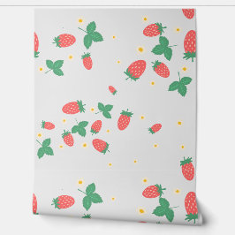 Papel pintado de florecillas de fresa miniatura