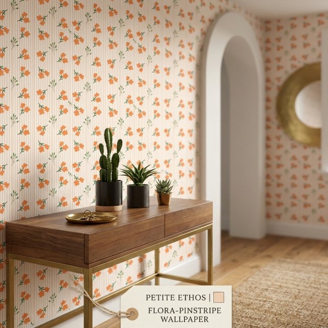 Papel pintado de flores naranjas delicadas con ray (Subido por el creador)