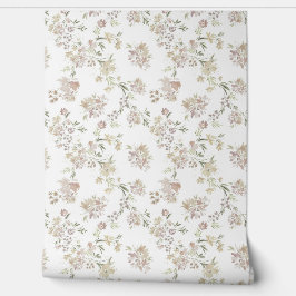 Papel pintado de flores pastel