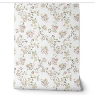 Papel pintado de flores pastel