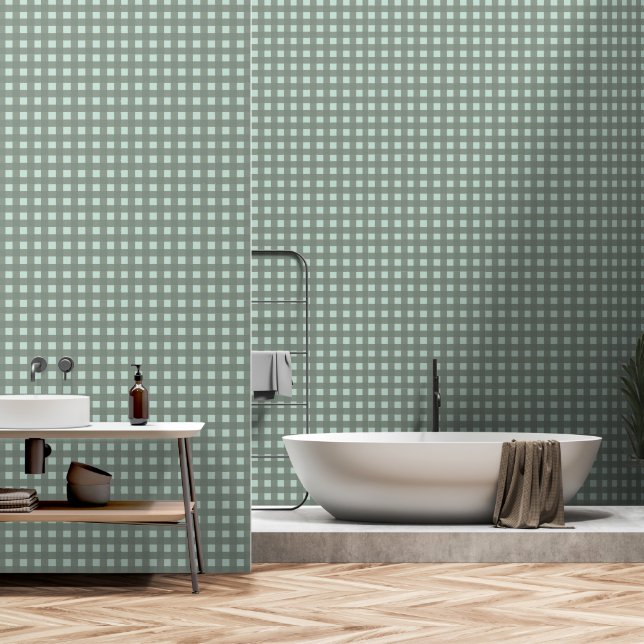 papel pintado de gingham personalizado de higos (Baño)