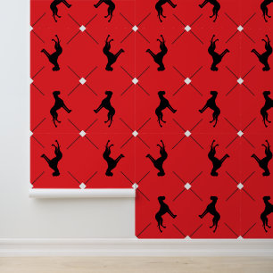 Papel pintado de Gran Danés rojo negro blanco