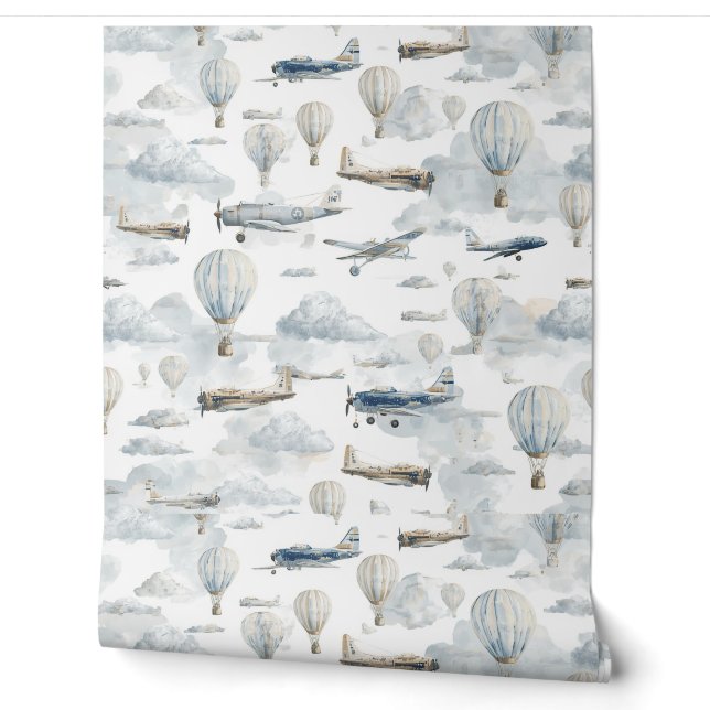 Papel pintado de guardería de avión | Pared de ace (Desenrollar)