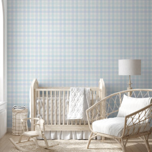 Papel pintado de guinga para habitación de bebé ni