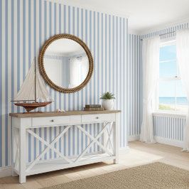 Papel pintado de la casa de playa con rayas azules