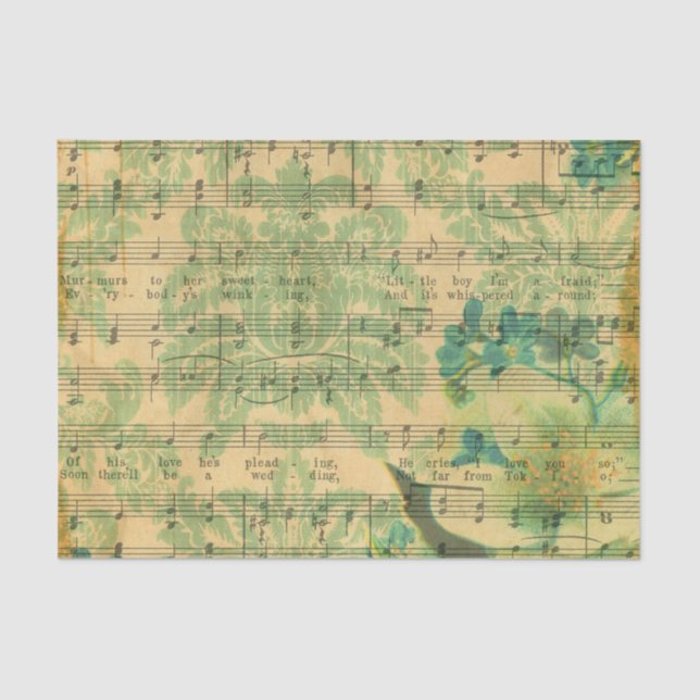 Papel pintado de la hoja de música del Victorian (Anverso)