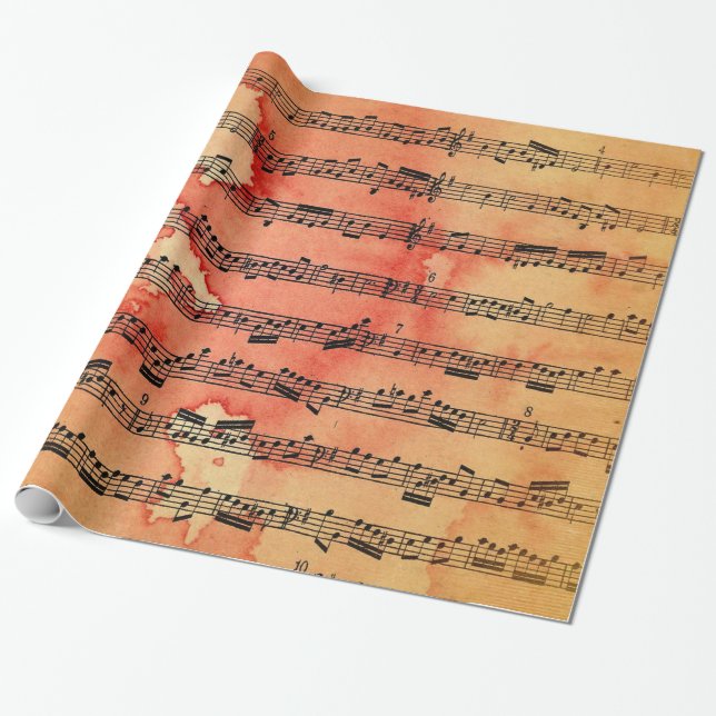 Papel pintado de la hoja de música del Victorian (Desenrollado)
